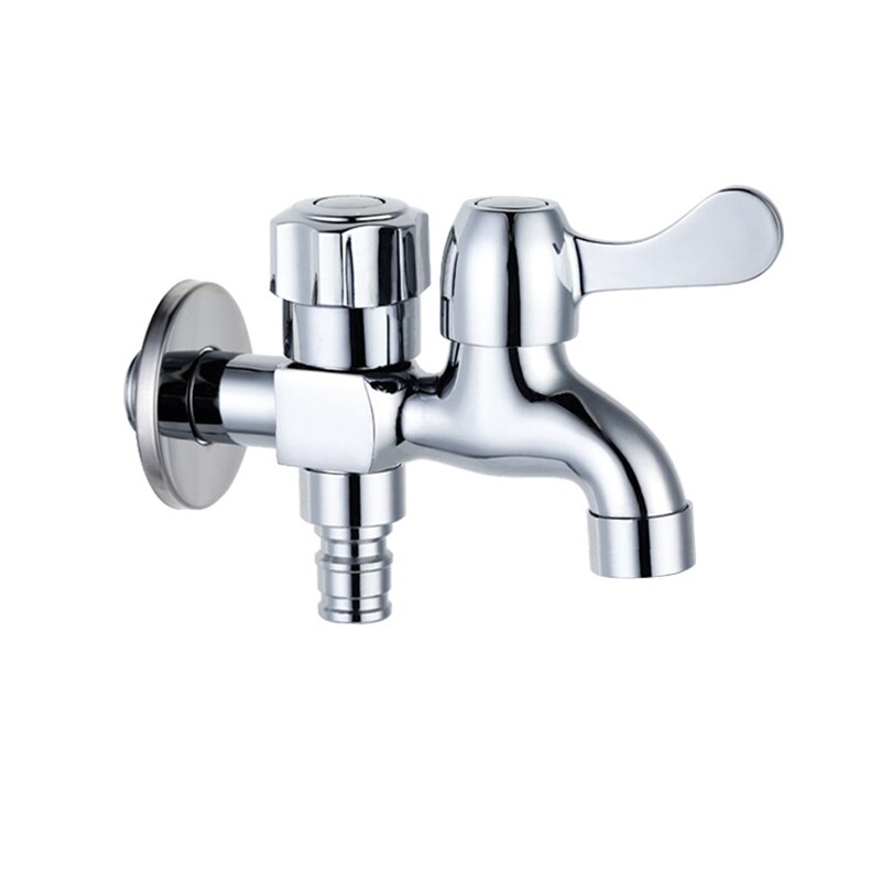 G1/2 'Bibcock 2 Water Outlet Wasmachine Kraan Tap Dubbele Uitloop Tuin Outdoor Water Tap messing Verchroomd: C