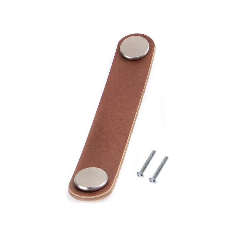 Cabinet Handle Soft PU Leather Dresser Drawer Door Knobs Pull Furniture Hardware 6XDD