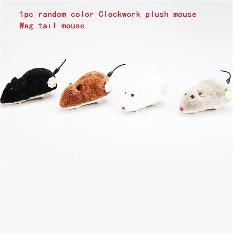 4 styles chat auto-excité jouet horloge souris fonctionne automatiquement flocage horloge souris mécanique mouvement Rat accessoires pour animaux de compagnie: 02