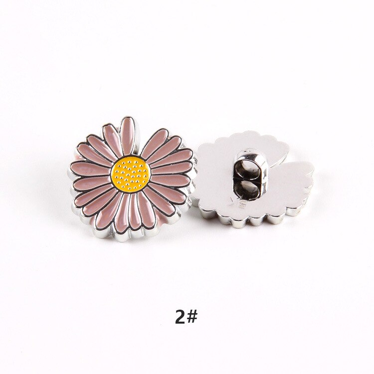 Botones pequeños en forma de Margarita de 25mm, botones de flor de sol, botón de resina para Metarl para ropa, abrigo, suéter, accesorios DIY