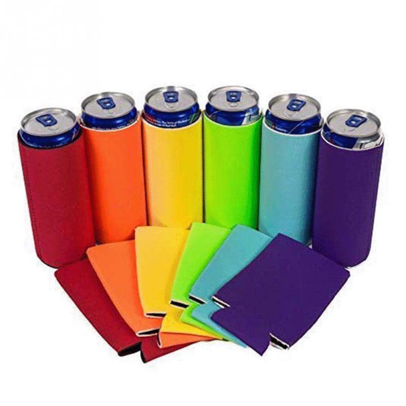 6 stk bulk diy blank bærbar wrap drink cooler hjemme polterabend til bryllup termisk neopren dåse ærmer sammenklappelige