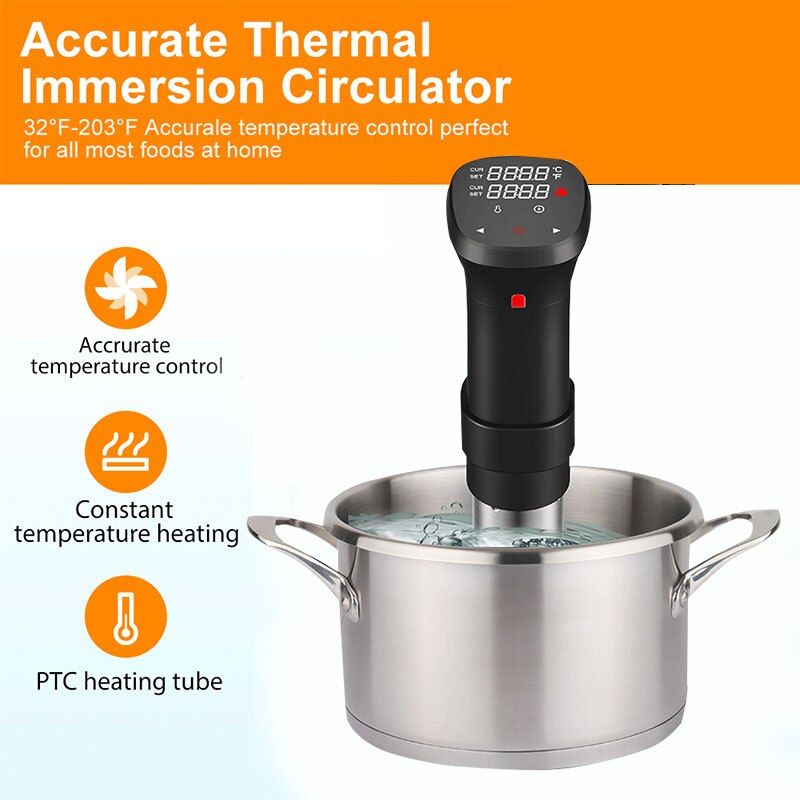 1100W Vacuüm Trage Sous Vide Voedsel Fornuis Rvs Krachtige Onderdompeling Circulatiepomp IPX7 Waterdicht Met Lcd Digitale Display