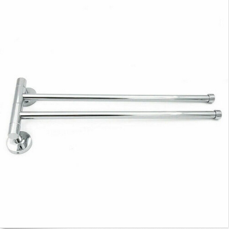 Bathroom Stainless Steel Swivel 2/3/4 Swing Arm Towel Holder Bar Rails Rack Wall Wall-mounted Movable Towel Rod Bathroom Storage: 2 Rack