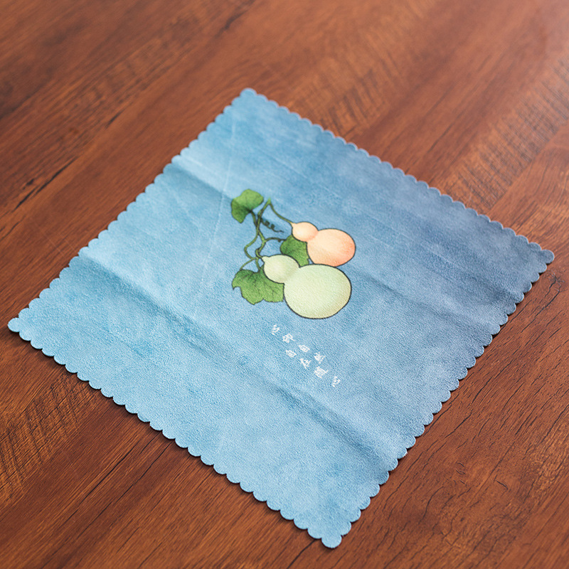 Mikrofaser Tee Handtücher Verdickt Saugfähigen Lappen Hand-gemalt Haushalt Küche Handtuch Tee Zubehör Reinigung Tuch Tisch Tischset: Kürbis