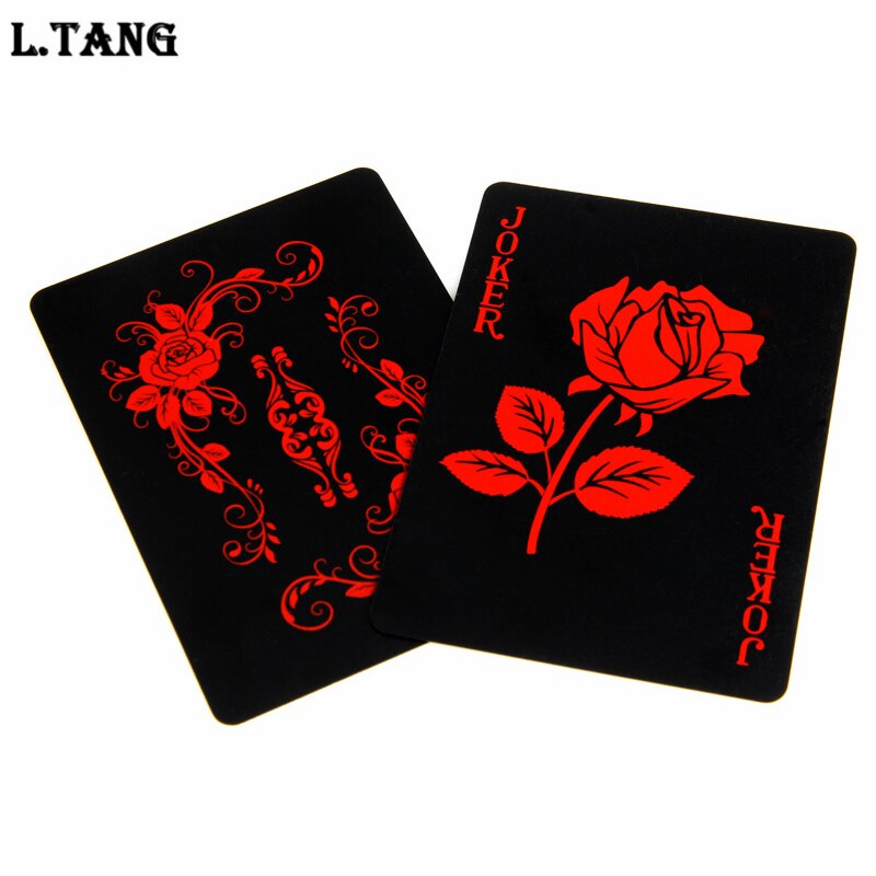 Plastic Poker Red Rose Waterdicht Speelkaarten 54 stuks Kaarten Familie Game L535