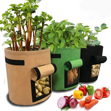 3 farver diy planter have vokse pose vegetabilsk blomsterpotte kartoffel haven pot vokse container taske