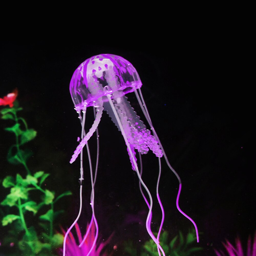 Artificial Swim Glowing Effect Jellyfish Aquarium Decoration Fish Tank Landscaping Imitation Jellyfish Aquatic Ornament Tools: G210255 / S