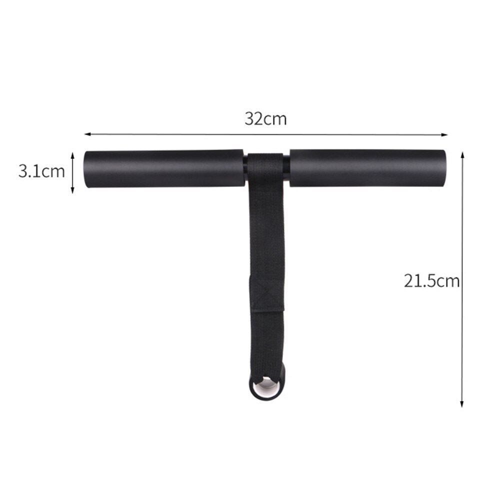Huishoudelijke Fitnessapparatuur Sit-Up Assist Eenvoudige T Vorm Riem Bar Sit-Up Assist Apparaat Sit-Up abdominale Trainer (Zwart)