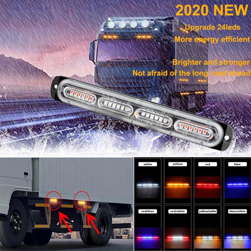 Voiture camion clignotant d'urgence tableau de bord stroboscopique voyant d'avertissement jour en cours d'exécution Flash Police lumières 24 barre de Led Modes clignotants 12V hors route