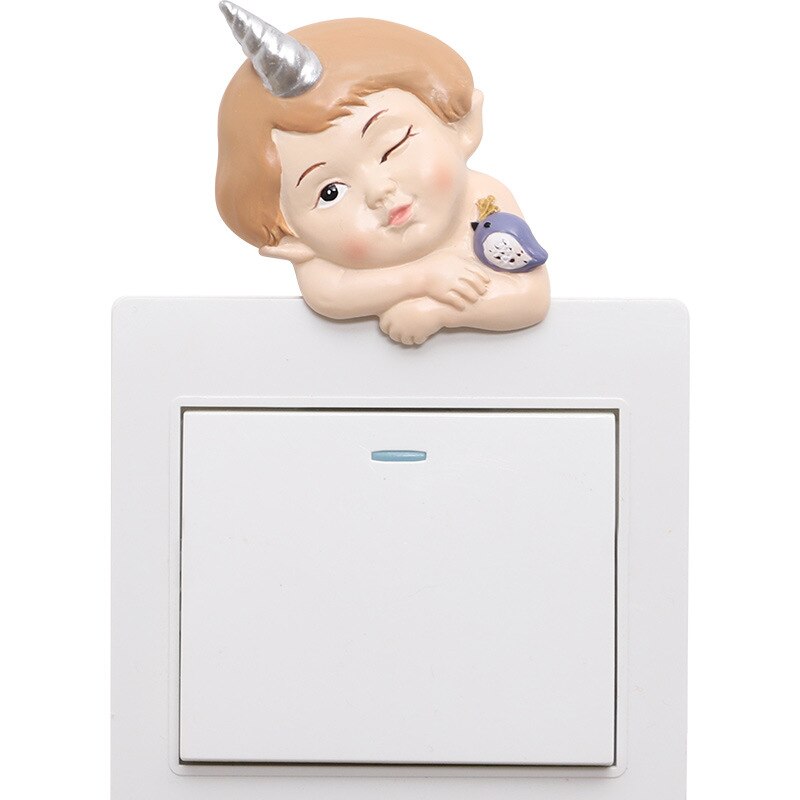 Funda de protección del interruptor, calcomanías de pared de dibujos animados 3D, cubierta protectora, adhesivo para el hogar, enchufe de pared decorativo