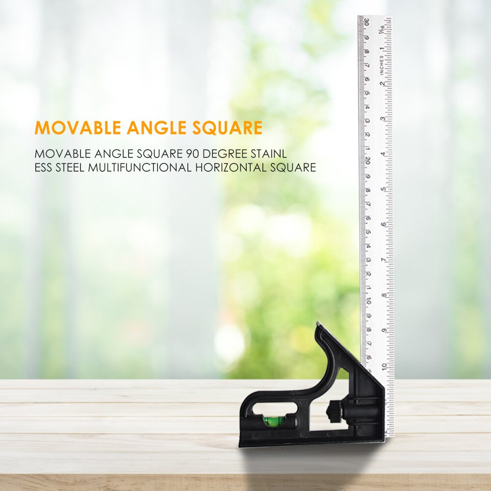 Adjustable Combination Square Right Angle Ruler Measuring Tools Measurement Height Limit Gauge Tools