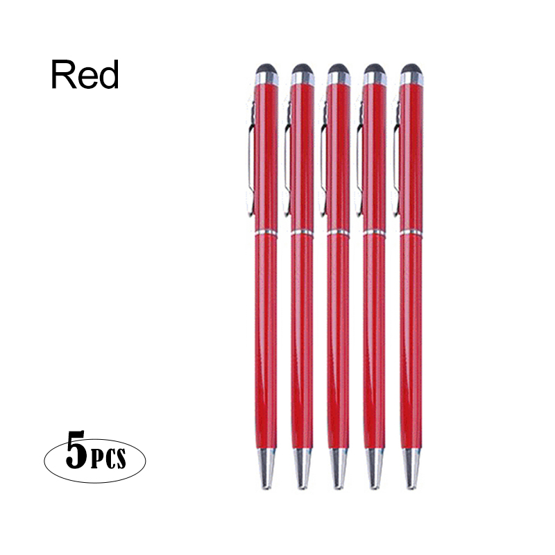 Metalen Balpen Stylus Pen Touch Pen Voor Mobiele Telefoon Elektrostatische Accessoires Universele Tablet Potlood Android Ipad: Rood