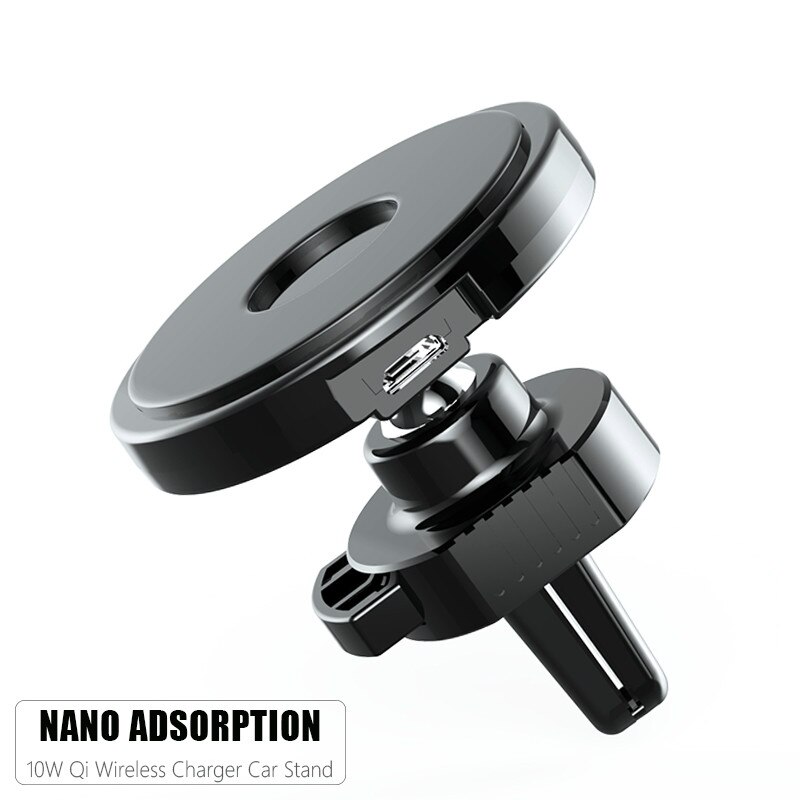 10W Qi Wireless Charger Nano Adsorption Car Stand Holder for iPhone 11Pro Xs Max X 8 Airpods Pro 2 Samsung Wireless Charging