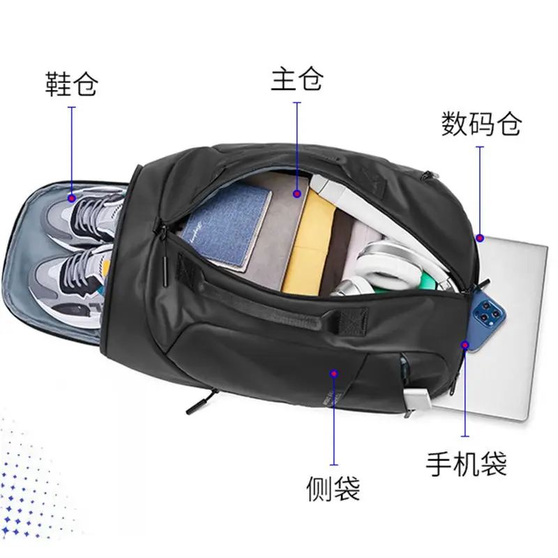 Travel Backpack Men Laptop 15.6 Inch Black Business Backpacks Multifunction Waterproof Sport Bag Pack for Male Outdoor