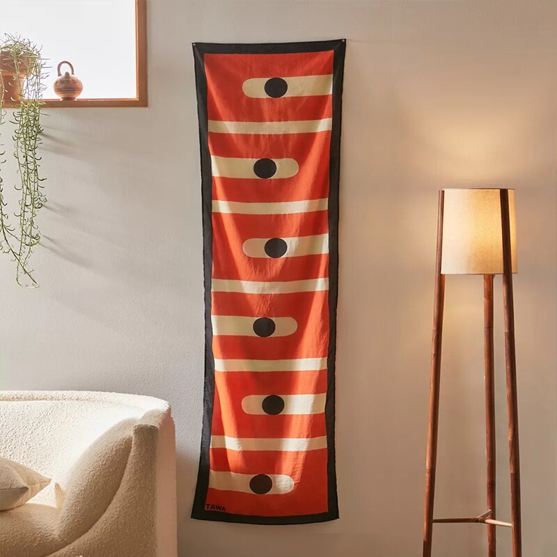 Tapiz geométrico psicodélico para colgar en la pared, alfombras de pared con estampado de simplicidad Bohemia, Celestial, Hippie, decoración de dormitorio, arte bohemio para el hogar