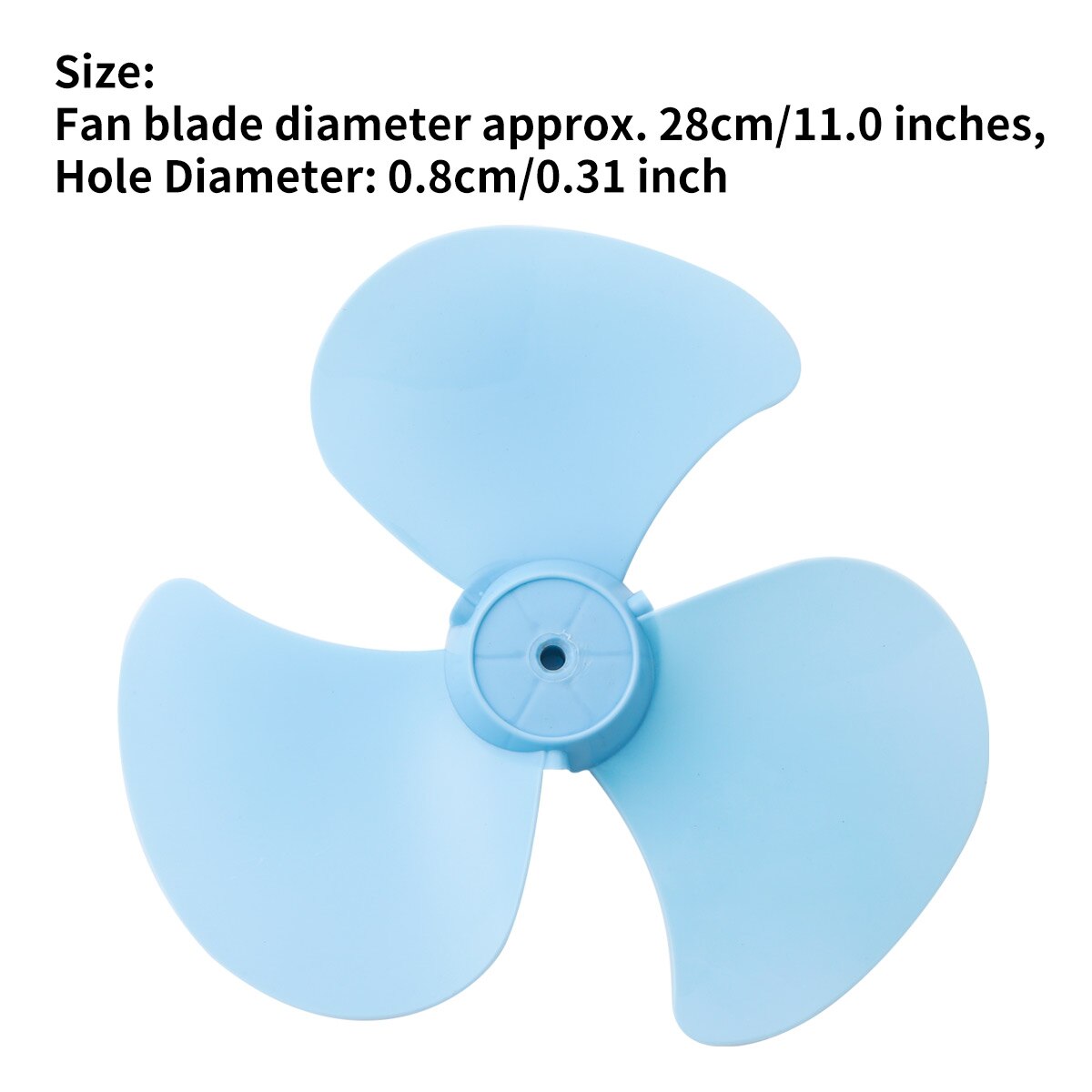 Light Blue 12 Inch Household Plastic Fan Blade Three Leaves for Standing Pedestal Fan Table Fanner General Accessories Fan Parts