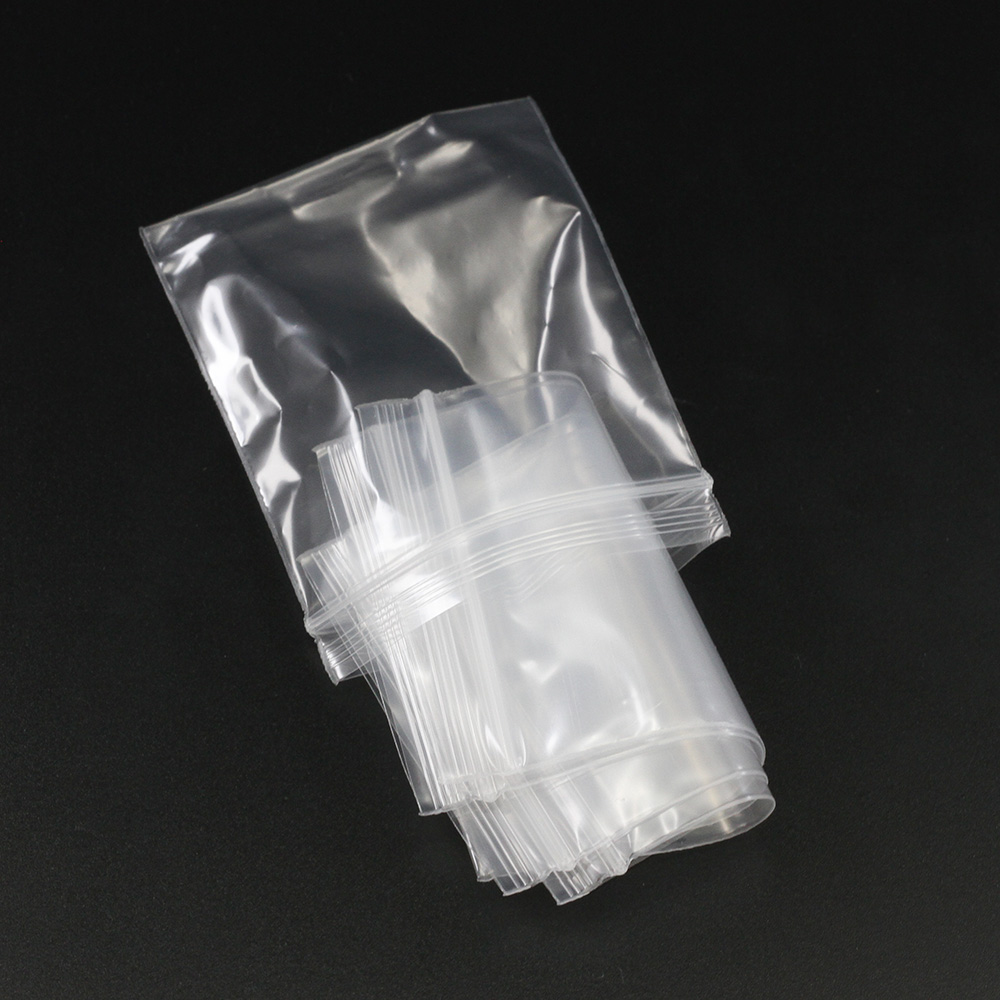 30-100 Pz/pacco 4*6/5*7/6*8/7*10 cm di Spessore Sacchetti di Plastica Poly Trasparente Imballaggio Dei Monili Blocco Zip Richiudibile Per Il Creazione di Gioielli FAI DA TE
