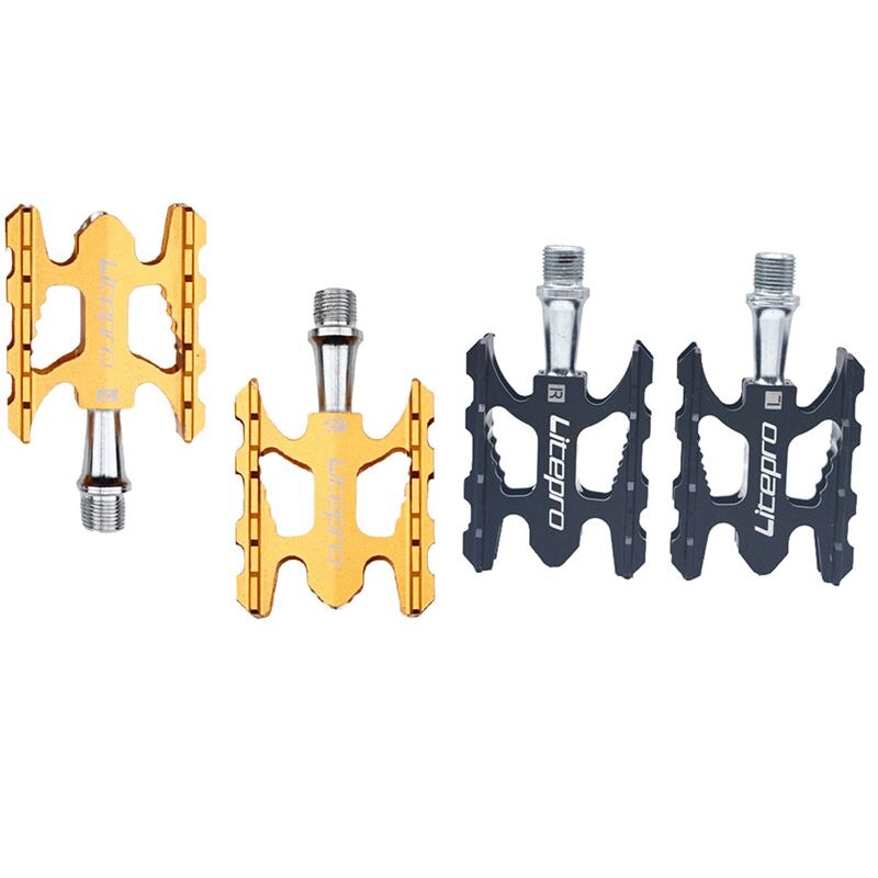 Litepro 2 Stck Fahrrad Pedale Aluminium Legierung Ultraleicht Lagerbier Pedal K3 Schwarz &Ampere; Gold: Ursprünglich Titel