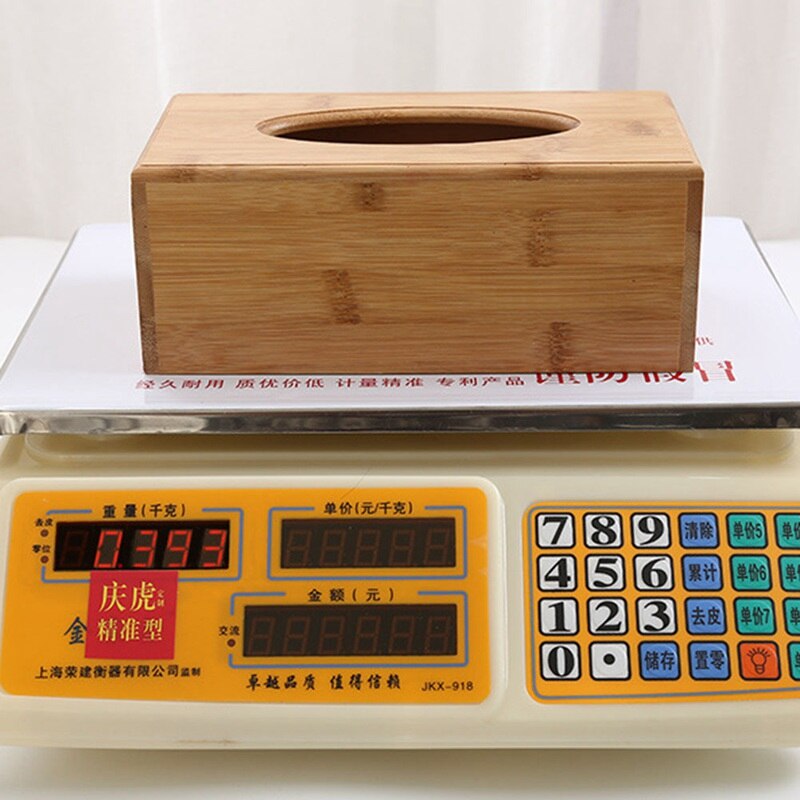 Wooden Tissue Box Holder Cover Rectangular Square Wipes Dispenser Paper Bamboo
