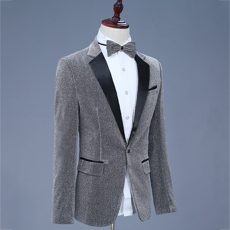 Chaqueta de lentejuelas para hombre, Ropa de baile para Dj, ropa para salir de noche para hombre, ropa de calle para cantante, Bar, bailarines, abrigo para escenario, danza Jazz DNV11502