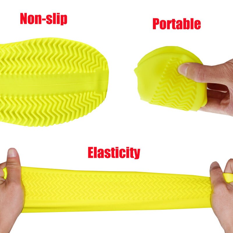 Reusable Silicone Shoe Cover Waterproof Rain Shoes Covers Outdoor Thickened Camping Slip-resistant Rubber Rain Boot