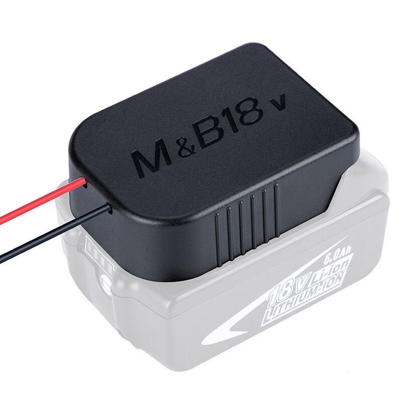 For Makita&amp;Bosch Adapters 18V Battery Power Connector Adapter Dock Holder With 12 Awg Wires Connectors Power Black