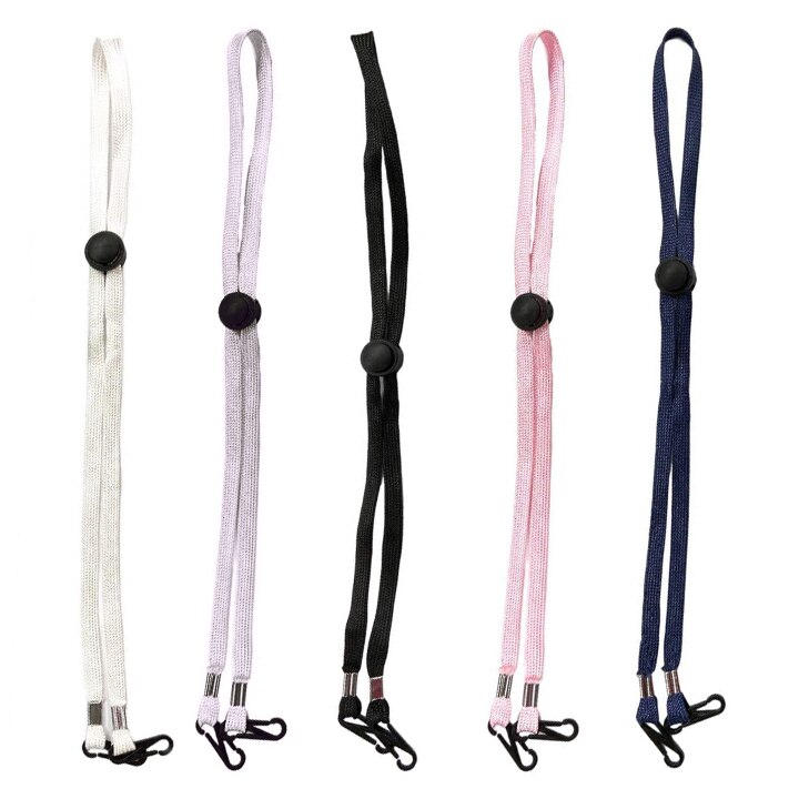 10pcs Adjustable Hanging Neck Mask Lanyard Extension Strap For The Back Of The Head Or The Neck With Clip For Children