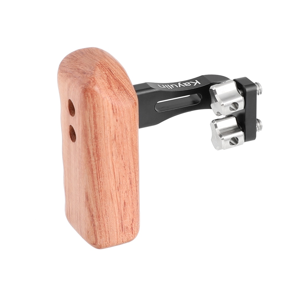 Kayulin Reversible Holz Hand Grip Medium Größe Mit 1/4 &quot;-20 Flügelschraube Knopf Linke Seite für DSLR Kamera Käfig rig Neue