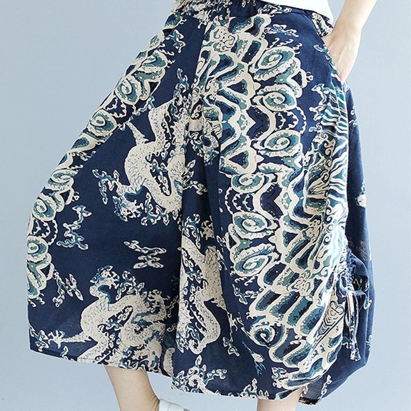 2020 chińskie spodnie capri klasyczny szerokie nogawki Pantalon spodnie Kung Fu bawełniana pościel Tai Chi spodnie Harajuku Ethnictrausers 10426