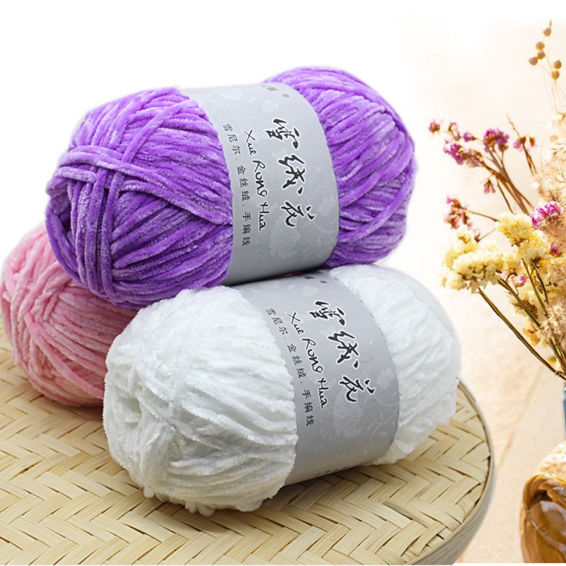 Ligne de laine velours doux, Chenille, fil à tricoter à la main, fil Crochet, bricolage artisanal fil tricoté pour vêtements, chapeau, écharpe, couverture