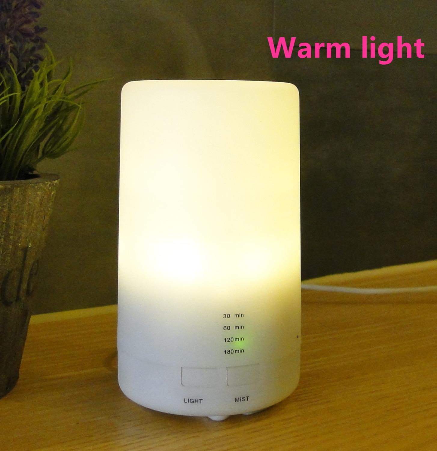 Mini Air Ultrasone Luchtbevochtiger Usb Opladen 5 Kleur Led Nachtlampje Aromatherapie Etherische Olie Aroma Diffuser Voor Home Car Office: Warm light