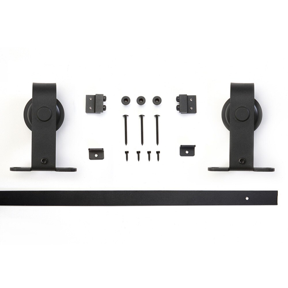 3.3 FT Mini Schuifdeuren Schuur Deur Hardware Kit Perfect voor Kasten TV Stands Kasten 100% Staal Een Stuk Spoor Rail