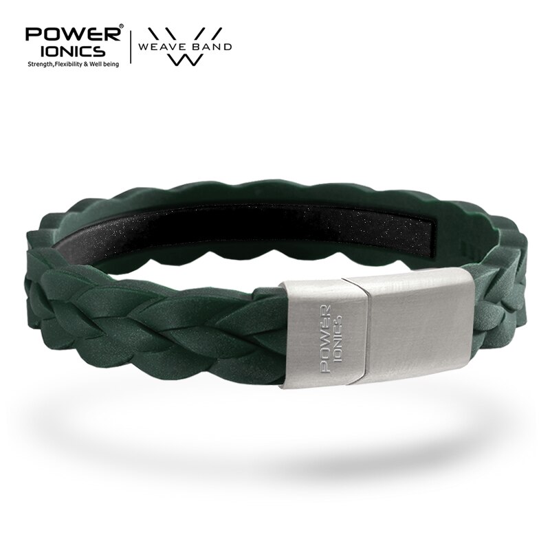 Power ionics 3000 ioner morandi farger herre dame armbånd armbånd balanse energi balanse menneskekropp fri gravering: Morandi grønn-sølv