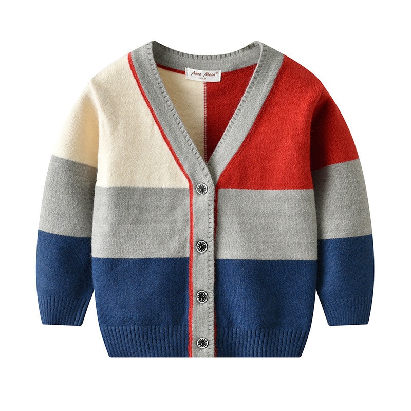 Drenge trøjer baby drenge cardigans striktøj til børn ren bomuldsjakke efterår børn trøjer drenge tøj