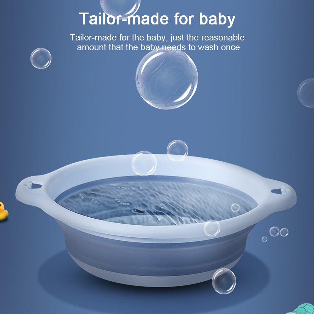 Foldable Washbasin Foot Wash Clean Portable Travel Bathroom Kitchen Laundry Tub Easy To Carry