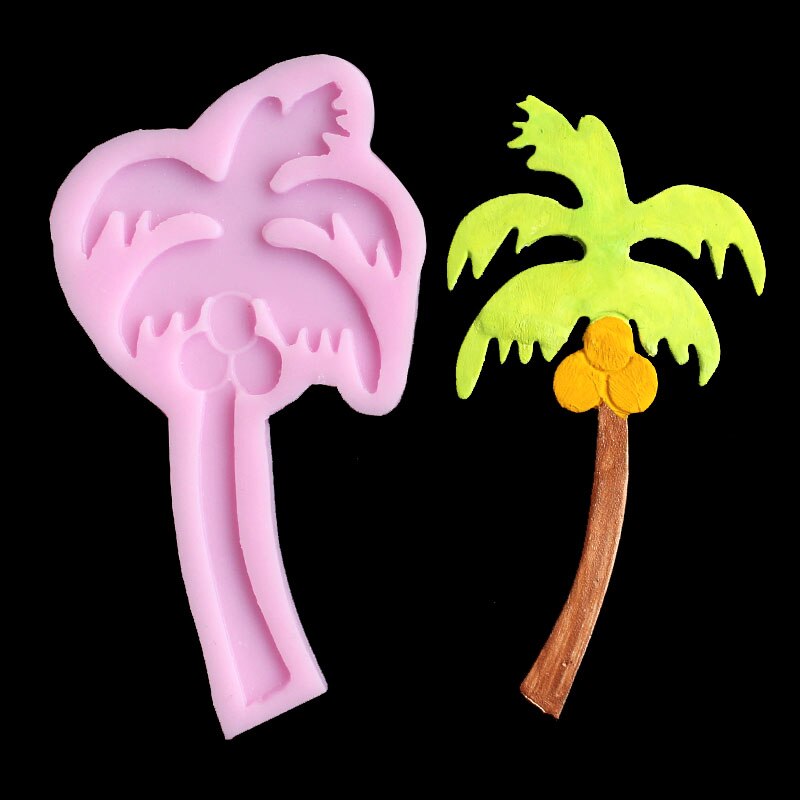 Drie stijlen van kokospalm siliconen mal DIY fondant, klei, gips, hars, kaars, zeep ambachten, decoratieve siliconen mal: T030