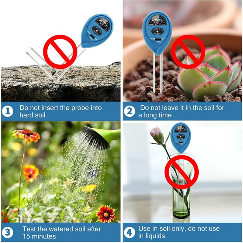 Soil Moisture Meter Moisture Meter for Potted Plants for Testing PH Moisture and Light Moisture Meter for Garden Farm