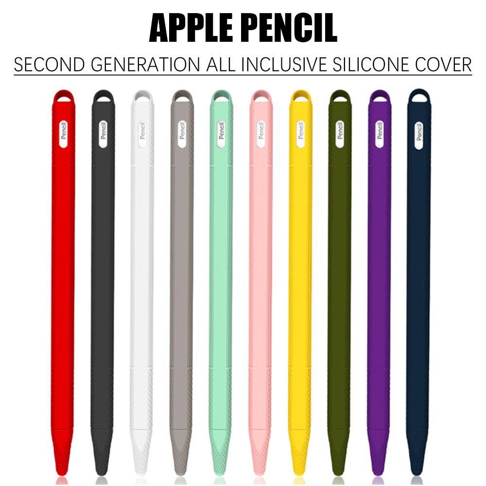 2nd génération étui capuchon pointe couverture Silicone souple pour Apple porte-crayon tablette tactile stylet pochette manchon téléphone accessoires