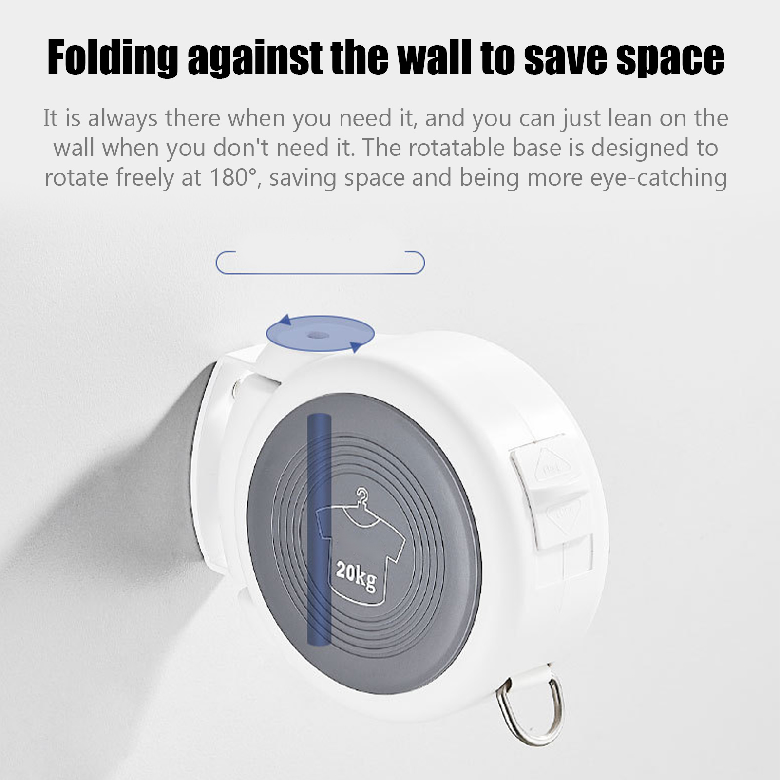 Retractable Reel Clothes Lines Washing Line with Twin Cable Wall Mounted Heavy Duty Clothes Dryer Lines of Drying Space