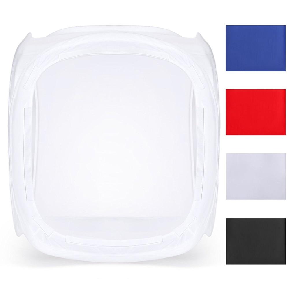 16x16 inch/40x40 cm Foto Studio Schieten Tent Light Diffusion Soft Box Kit met 4 kleuren Achtergronden voor Fotografie