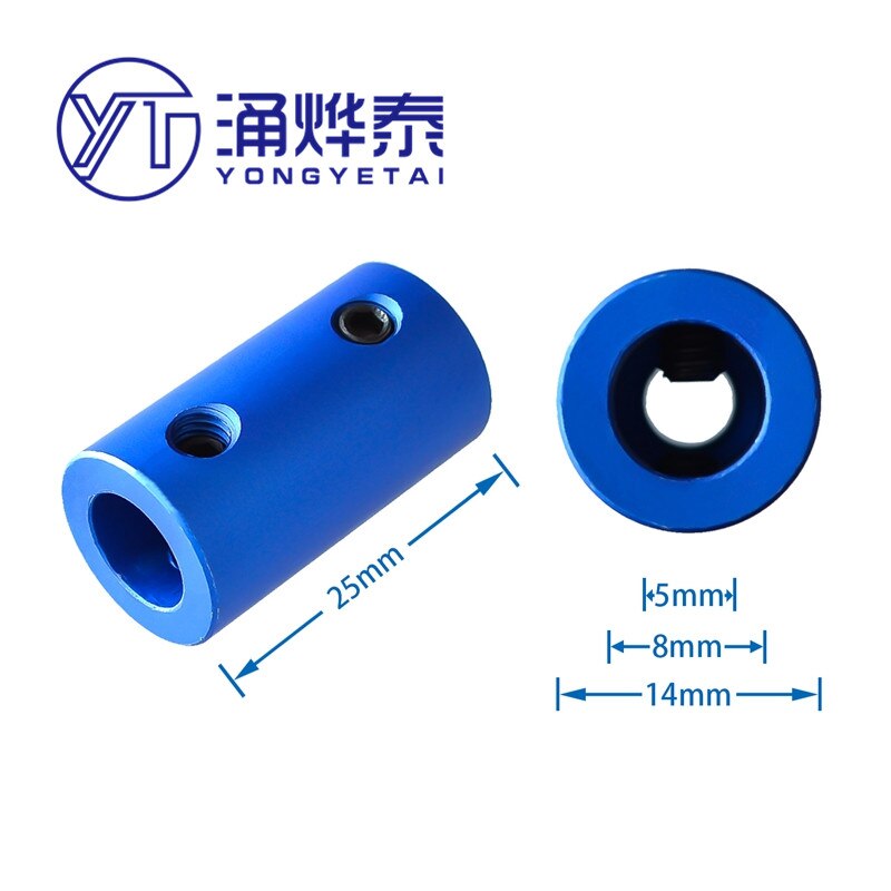YYT 5PCS 3D printer accessories aluminum alloy coupling ship model coupling DIY coupling shaft coupling