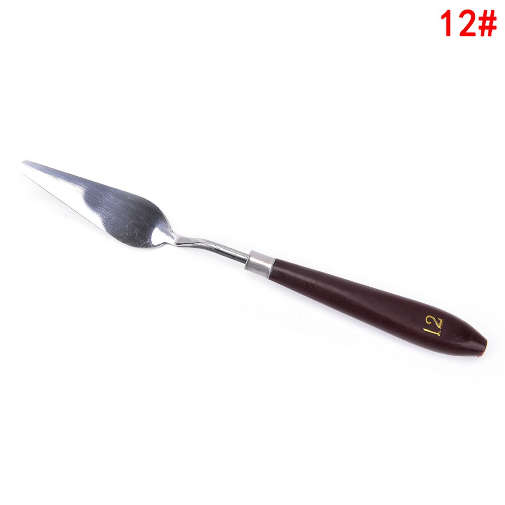 1 pièces inox peintures Palette grattoir spatule couteaux pour artiste huile Gouache peinture couteau lame outils: 12