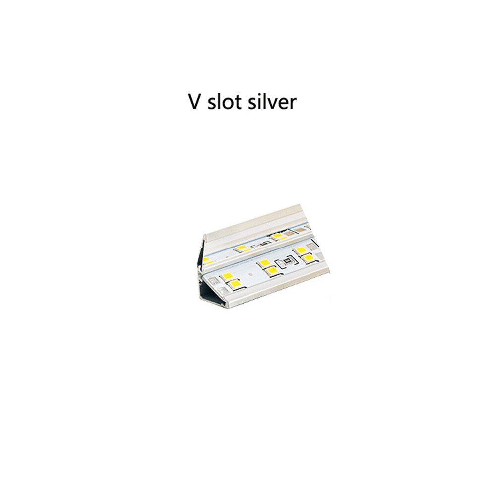 50cm Double Row LED Hard Bar Light Aluminium Rigid Strip Cool White Warm White 12V LED Light Lamp 5PCS: V-slot Silver / Cold White