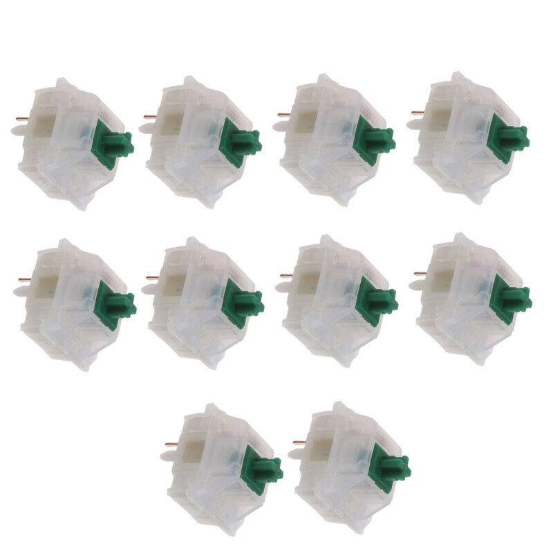10pc Gateron Switches 5Pin Milky Yellow Switch for Mechanical Keyboard GK61 GK64 35EA: 1