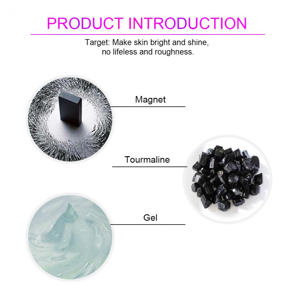 Masque visage-lifting Massage Tourmaline chaleur thérapie froide Gel magnétite visage minceur aimant peau réparation Gel masque outils de beauté