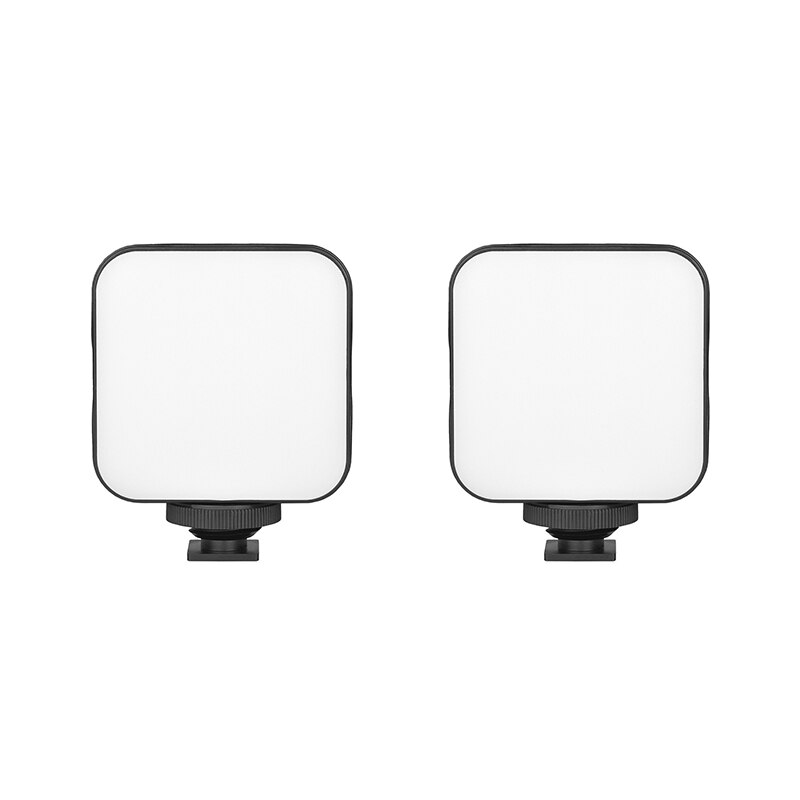 2 pz mini portato Luce video Fotografia riempire-in Lampada 6500K Dimmable 5W con Fredda scarpa montare adattatore per la Macchina Fotografica DSLR