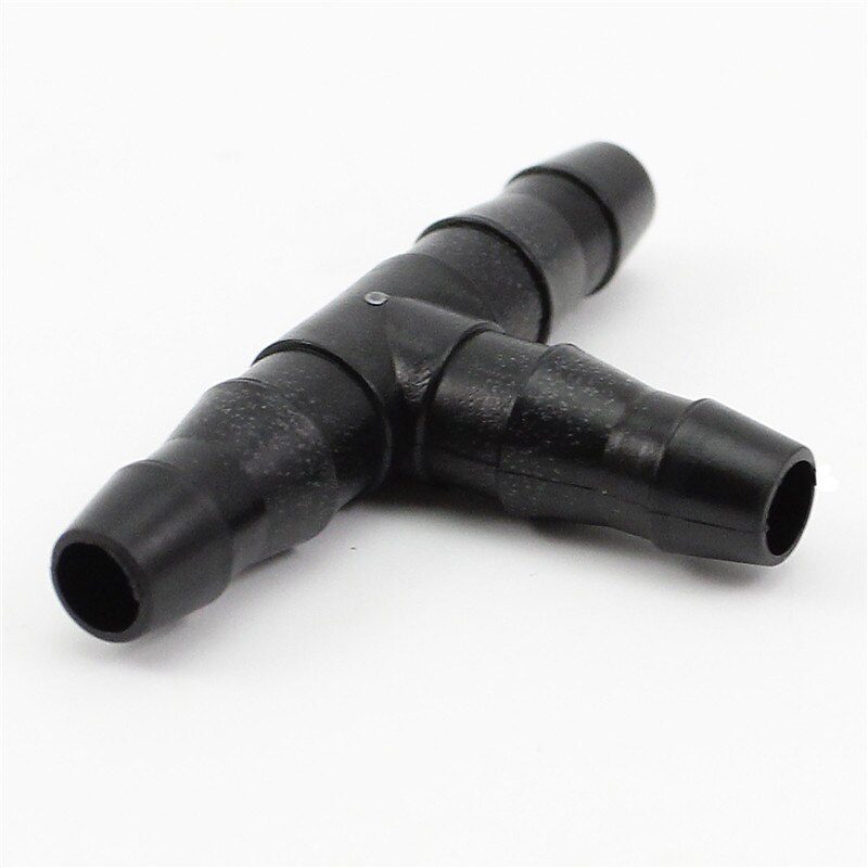 10Pcs T Piece Plastic Barbed Tubing Connectors Equal Fuel Pipe Hose Tee Fittings