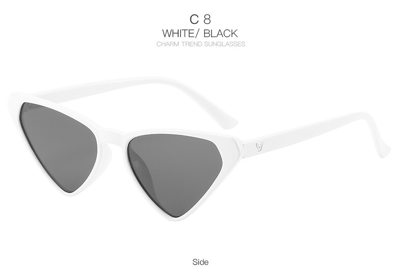 Cat eyes wandelzonnebril dames retro vintage zonnebril heren toerisme auto zonnebril casual acryl  uv400: 11-bj5195-c8