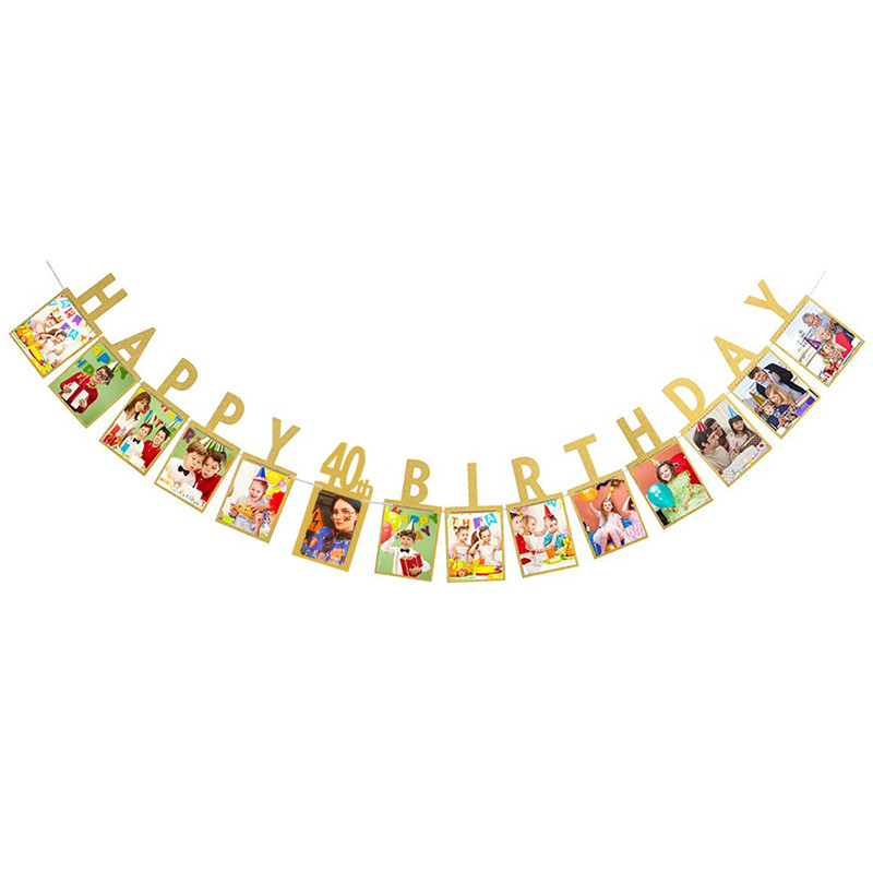 Chicinlife 1 juego feliz 30th/40th/50th adulto cumpleaños foto signos Banner Photo Booth Props guirnalda decoración suministros