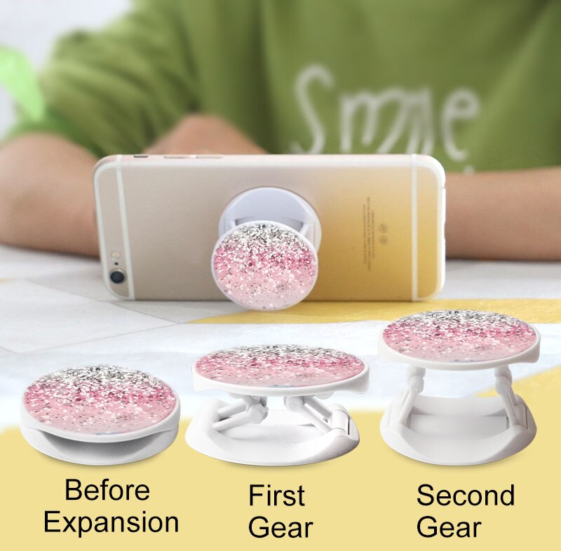 Round Finger Grip Mobile Phone Holder Expanding Stand Grip Support Anti-Fall Foldable Universal for Smartphone